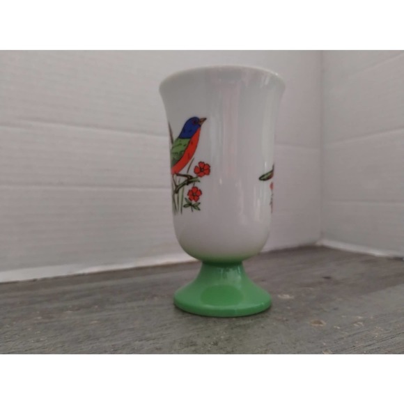 Song Bird Pedestal Mug Irish Coffee Cup FRED ROBERTS Green - Picture 3 of 7